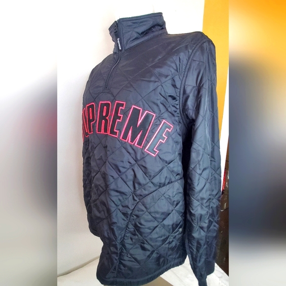 🔥HostPick🔥SUPREME Men's size M Micro down half zip pullover black jacket - Picture 3 of 15